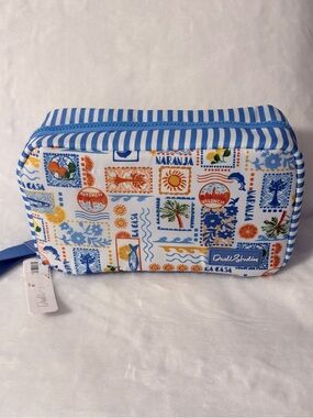 Blue & White Coastal Patterned Cosmetic Bah